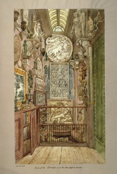 View of the Corridor next to the Breakfast Room by Joseph Michael Gandy